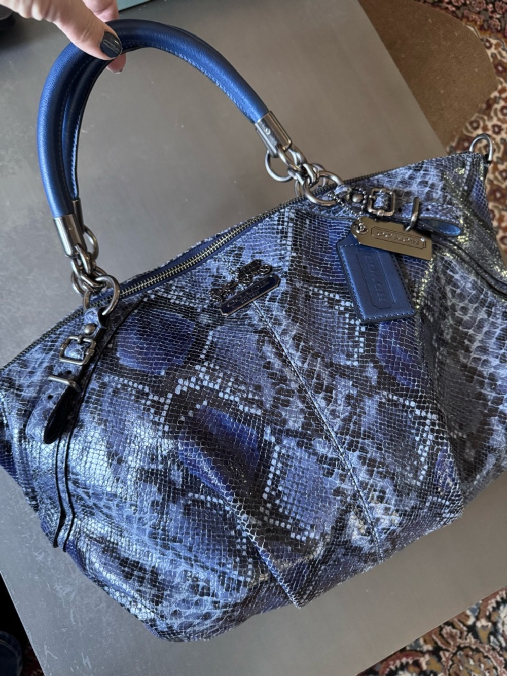 Coach Madison Sophia Python Leather Satchel